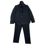 Shako' Komplettes 3-teiliges Hemd-Jacke-Hose-Fliege Schwarz für Jungen