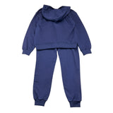 MOSCHINO completo 2pz felpa tinta unita con cappuccio e stampa-pantalone Blu per Bambino HUK04A BLU MOSCHINO 