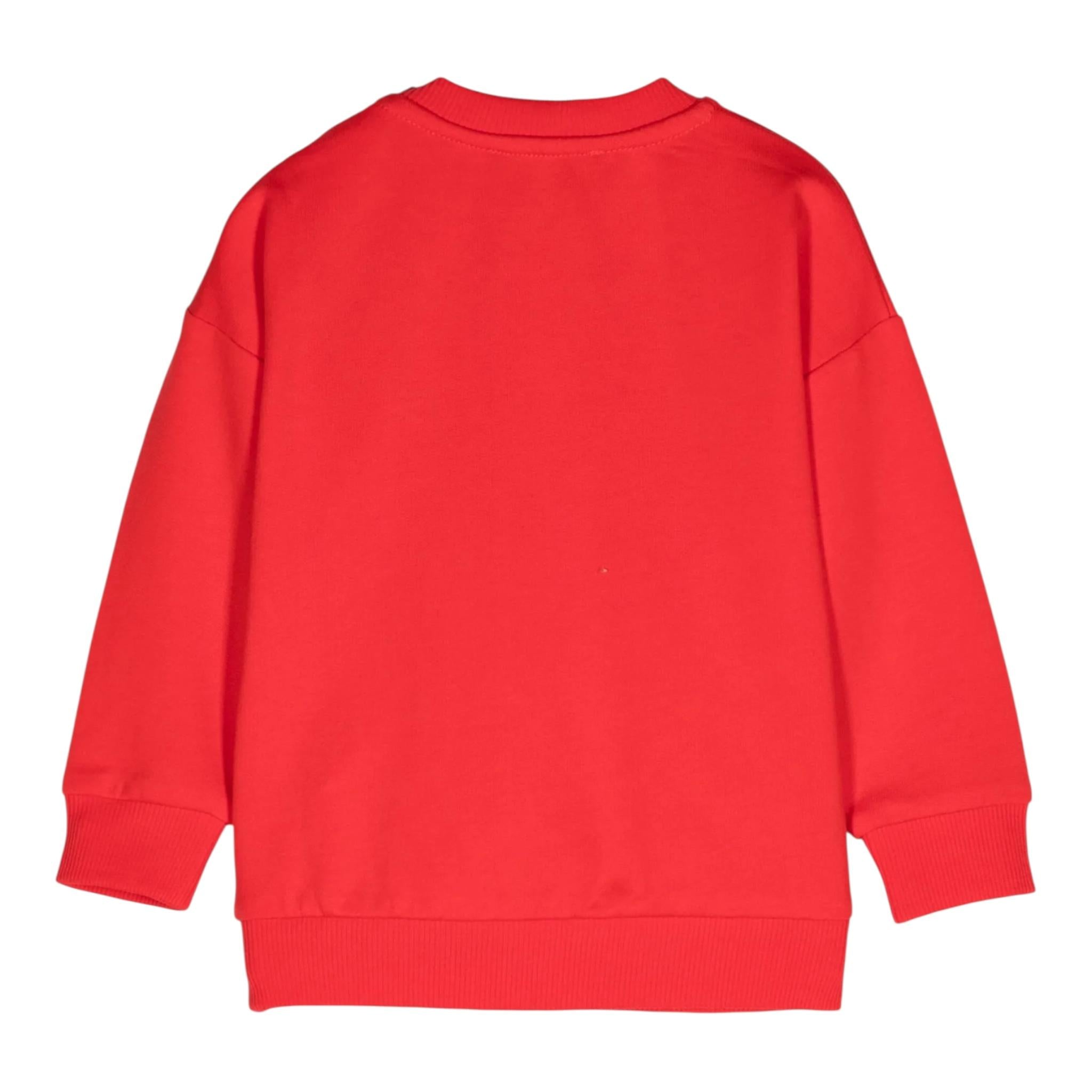 MOSCHINO felpa tinta unita gircollo con stampa Rosso per Bambino HUF08S ROSSO MOSCHINO 