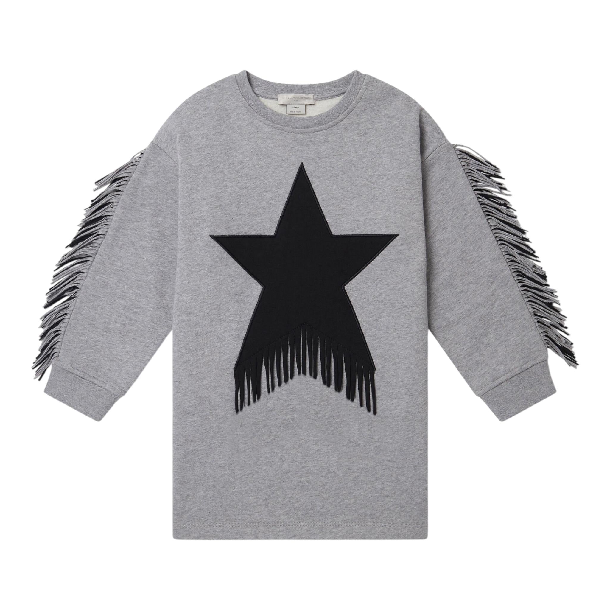 STELLA McCARTNEY felpa girocollo tinta unita con stampa Grigio per Bambina TV1D90 GRIGIO STELLA McCARTNEY 