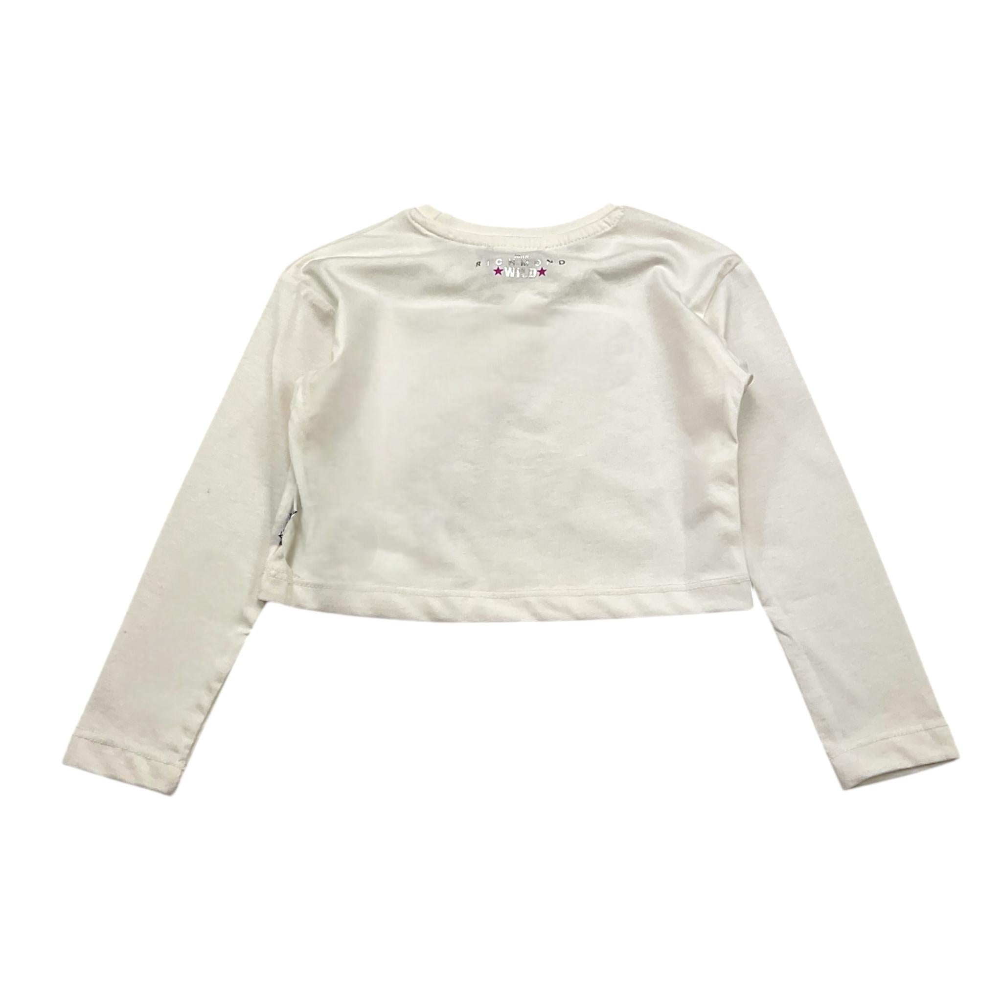 JOHN RICHMOND shirt modello crop tinta unita con stampa in contrasto Bianco per Neonata RGA24012TSNX BIANCO JOHN RICHMOND 