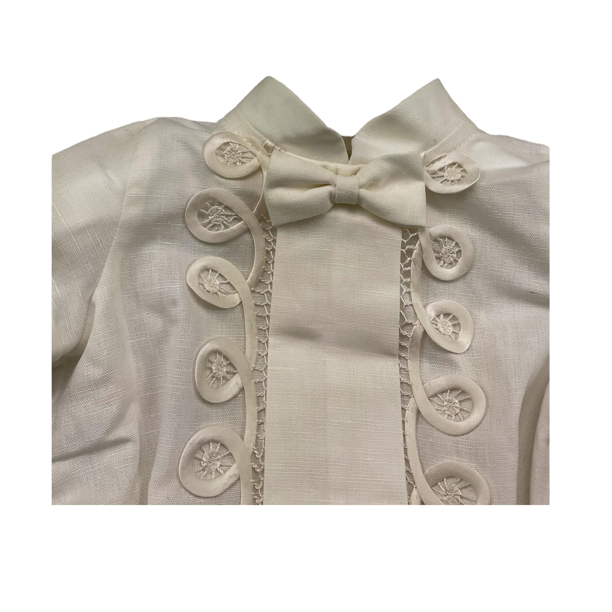 Pontoporponto Completo 2 Pezzi Camicia-Bermuda per Neonato 6328 PANNA PONTOPORPONTO 