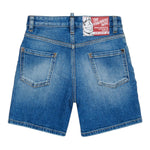 Dsquared2 Bermuda In Denim Tinta Unita per Bambino DQ2838XXX BLU DSQUARED2 