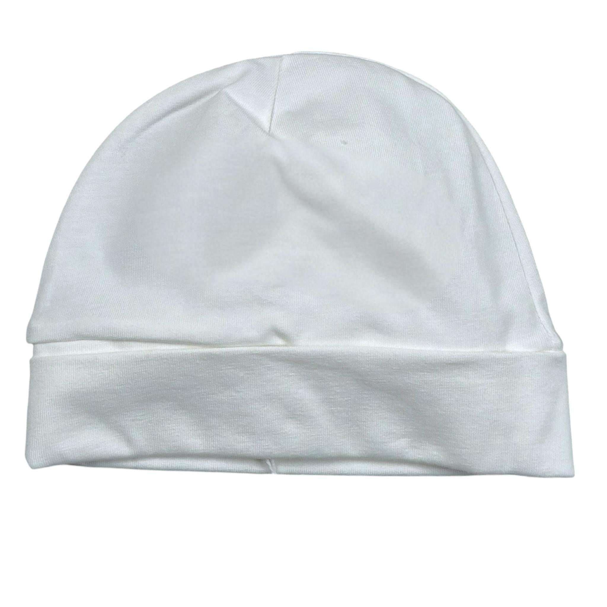 Bimbalo' Cappello Tinta Unita con Ricami per Neonata CAL11P BIANCO BIMBALO' 