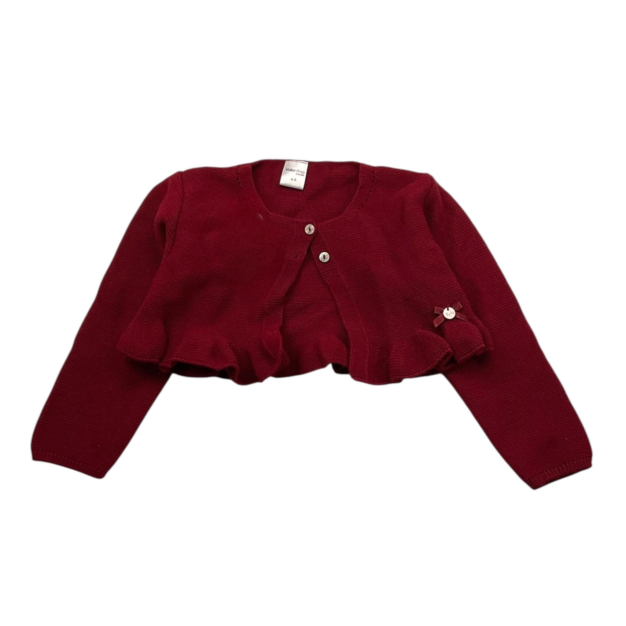 VALENTINA BEBES coprispalle tinta unita con bottoni Bordeaux per Bambina HOW60 BORDEAUX VALENTINA BEBES 