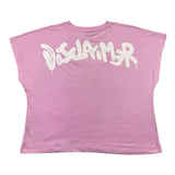 Disclaimer Rosa einfarbiges Halbarm-Shirt für Mädchen