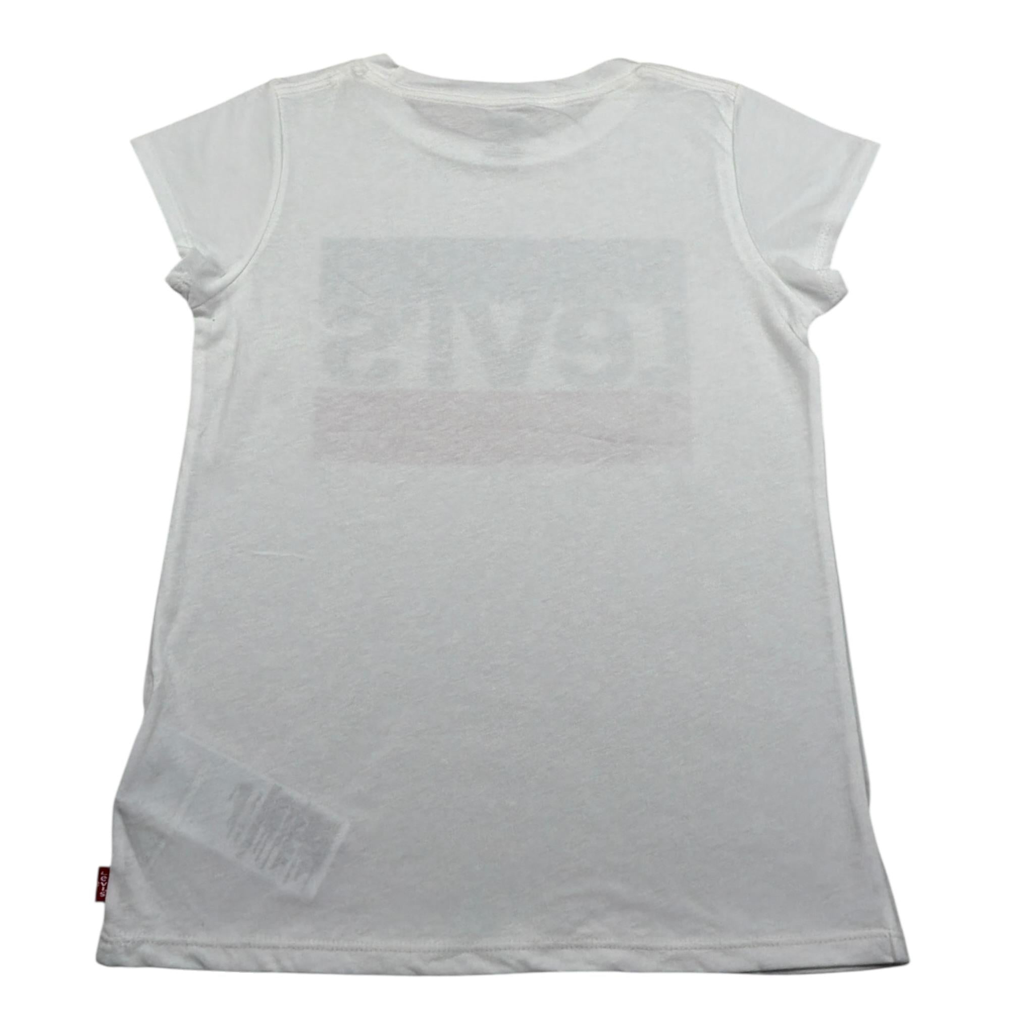 Levi'S T-Shirt Girocollo tinta unita con Logo Bianco per Bambina 3E4900 BIANCO LEVI'S 