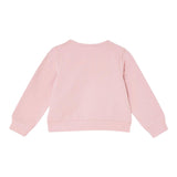 LIU JO felpa chiusa girocollo tinta unita con stampa logo Rosa per Bambina KF4060X ROSA LIU JO 