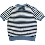 Saint Barth Polo Mezza Manica Fantasia A Righe per Bambina EVONNEJR BIANCO SAINT BARTH 