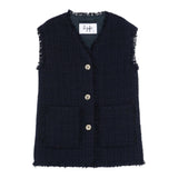 Il Gufo Gilet Tinta Unita con Bottoni per Bambina P25GI054C5052 BLU IL GUFO 