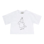 Iceberg T-Shirt Girocollo Tinta Unita con Stampa per Bambina TSICE5161J BIANCO ICEBERG 