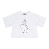 Iceberg T-Shirt Girocollo Tinta Unita con Stampa per Bambina TSICE5161J BIANCO ICEBERG 