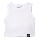 Aspesi Einfarbiges Tanktop mit Rundhalsausschnitt in Weiß für Mädchen