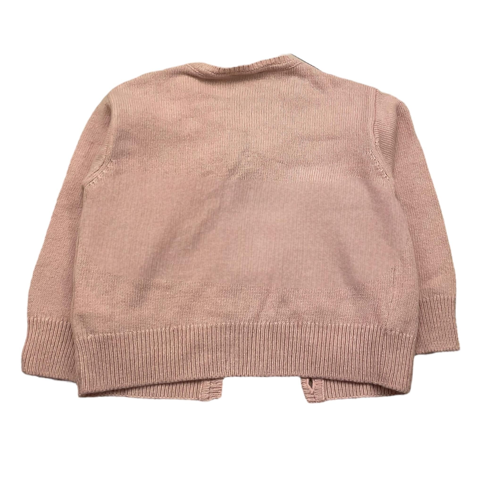 M+E' cardigan tinta unita con fiocco Rosa per Bambina UE0429 ROSA M+E' 
