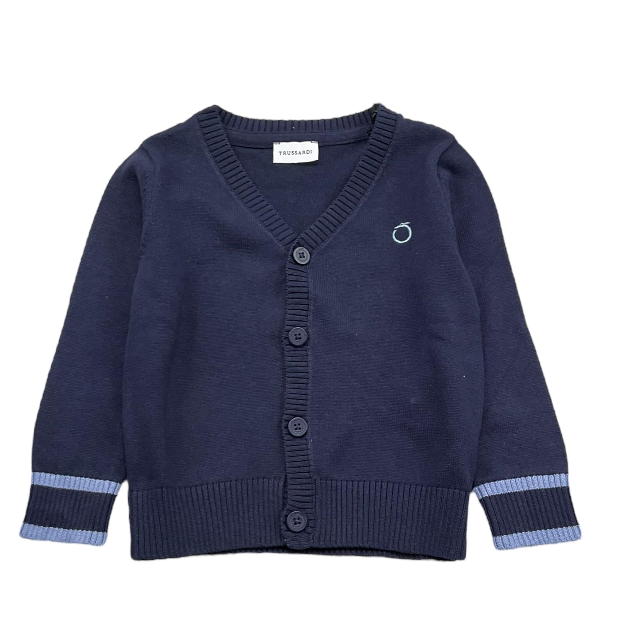 Bikkembergs Cardigan Tinta Unita con Bottoni per Bambino BK3450 BLU BiKKEMBERGS 