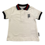 Bikkembergs Polo Mezza Manica Tinta Unita con Colletto In Contrasto per Neonato BK2135 BIANCO BiKKEMBERGS 