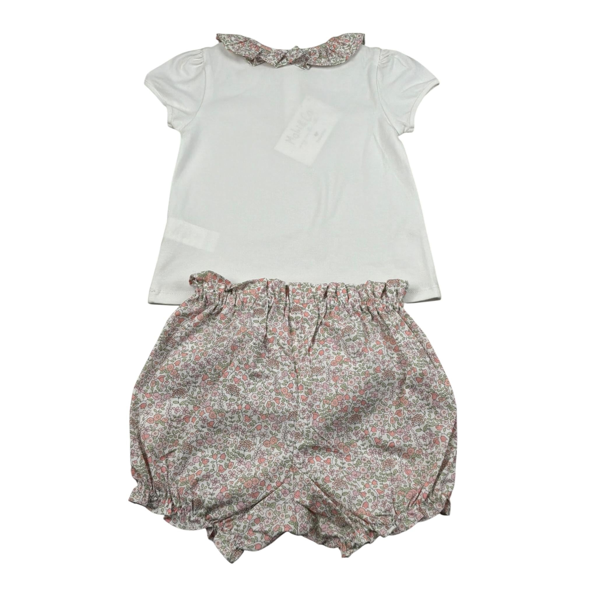 Malvi & Co Completo 2 Pezzi T-Shirt-Culotte Bianco per Neonata SCCI167CAJJ BIANCO MALVI & CO 
