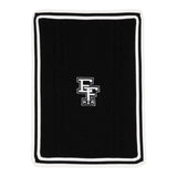 ELISABETTA FRANCHI coperta tinta unita con logo Nero per Neonata ENCO063 NERO ELISABETTA FRANCHI 