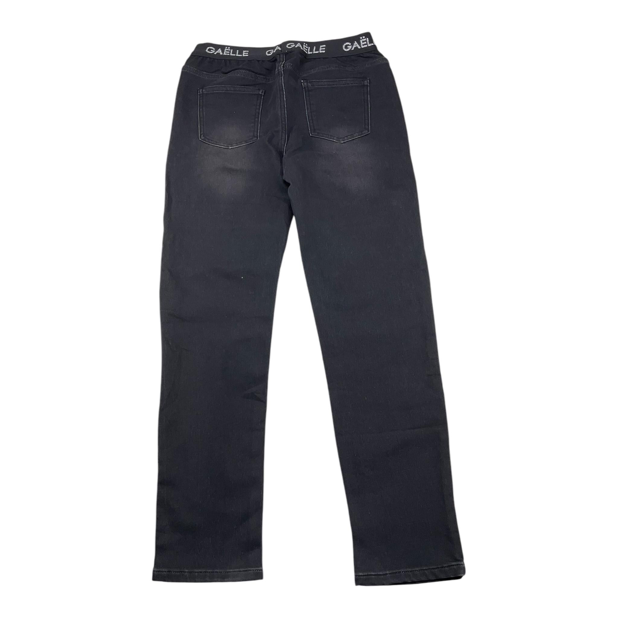 GAELLE jeans tinta unita modello morbido con elastico in vita logato Nero per Bambina 2741P0036 NERO GAELLE 