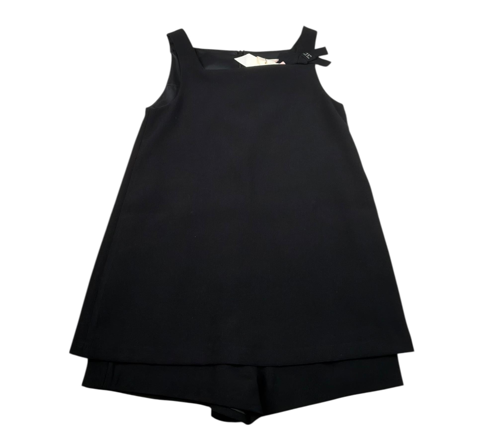Elisabetta Franchi Tuta Intera Corta Tinta Unita  per Bambina EFTA101X NERO ELISABETTA FRANCHI 