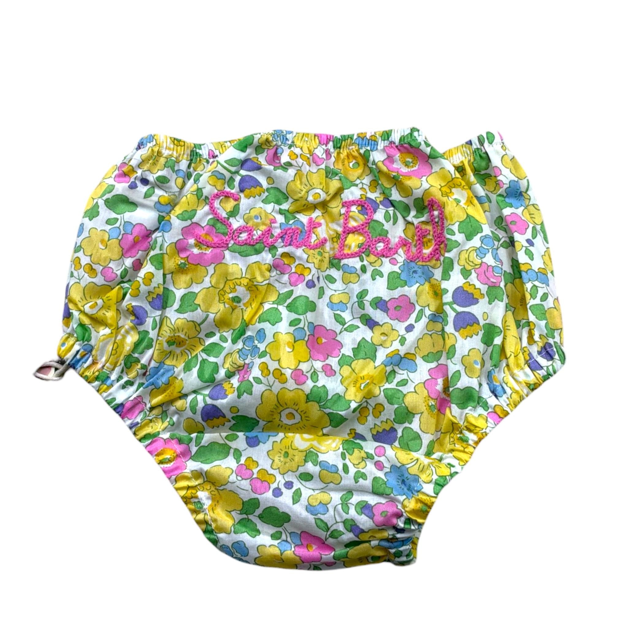 Saint Barth Coulotte Tinta Unita con Stampa per Neonata 00922L BIANCO SAINT BARTH 