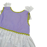 Ilfarobimbi Abito Bicolore Giromanica per Neonata IFN50570 BIANCO/LILLA ILFAROBIMBI 