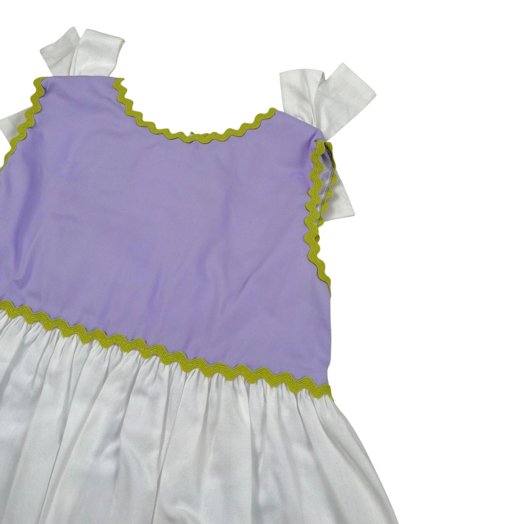 Ilfarobimbi Abito Bicolore Giromanica per Neonata IFN50570 BIANCO/LILLA ILFAROBIMBI 