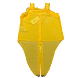 Y-Clu Camicia Tinta Unita con Rouches per Bambina 17140 GIALLO Y-CLU 