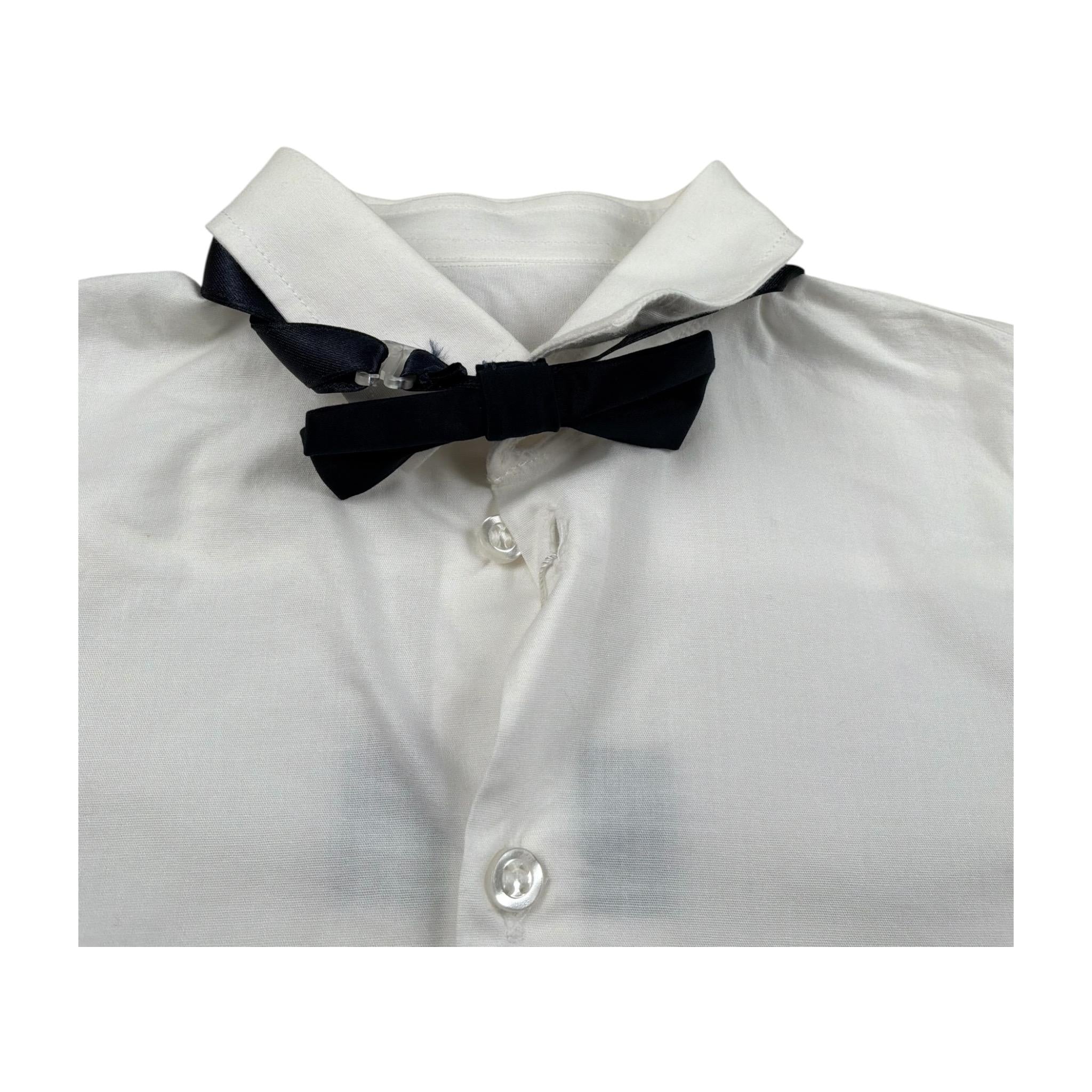 New Gereration Camicia Manica Lunga tinta unita con Papillon Bianco per Neonato 41151 BIANCO NEW GERERATION 
