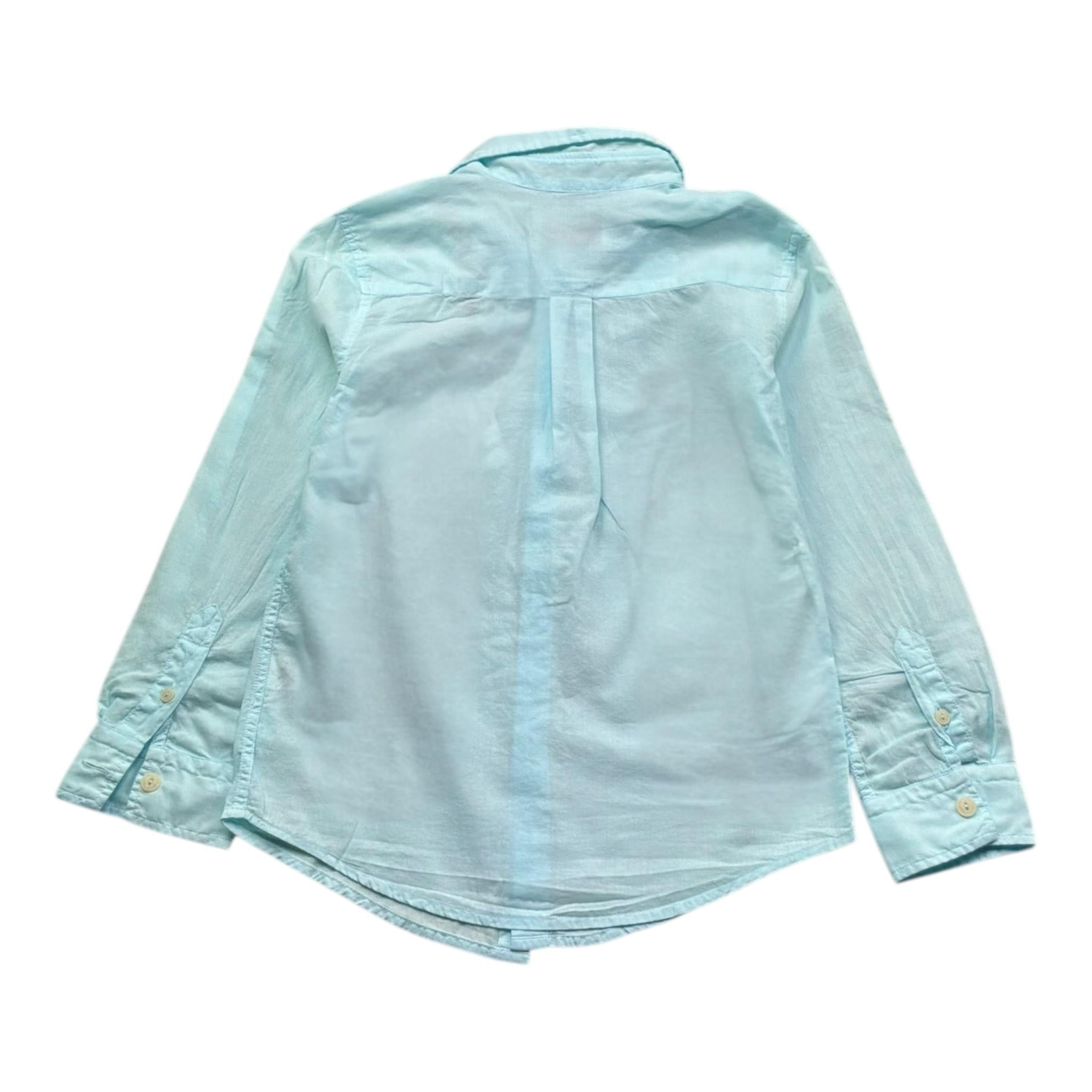 Saint Barth Camicia Tinta Unita Manica Lunga per Bambino 00424L AZZURRO SAINT BARTH 