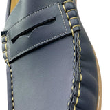 Panyno Mocassini Tinta Unita con Suola In Contrasto per Bambino C1801 BLU PANYNO 