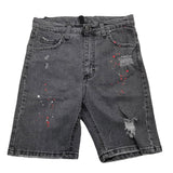 Never Too Verstellbare Taille Solid Denim Bermuda Shorts Schwarz Für Jungen