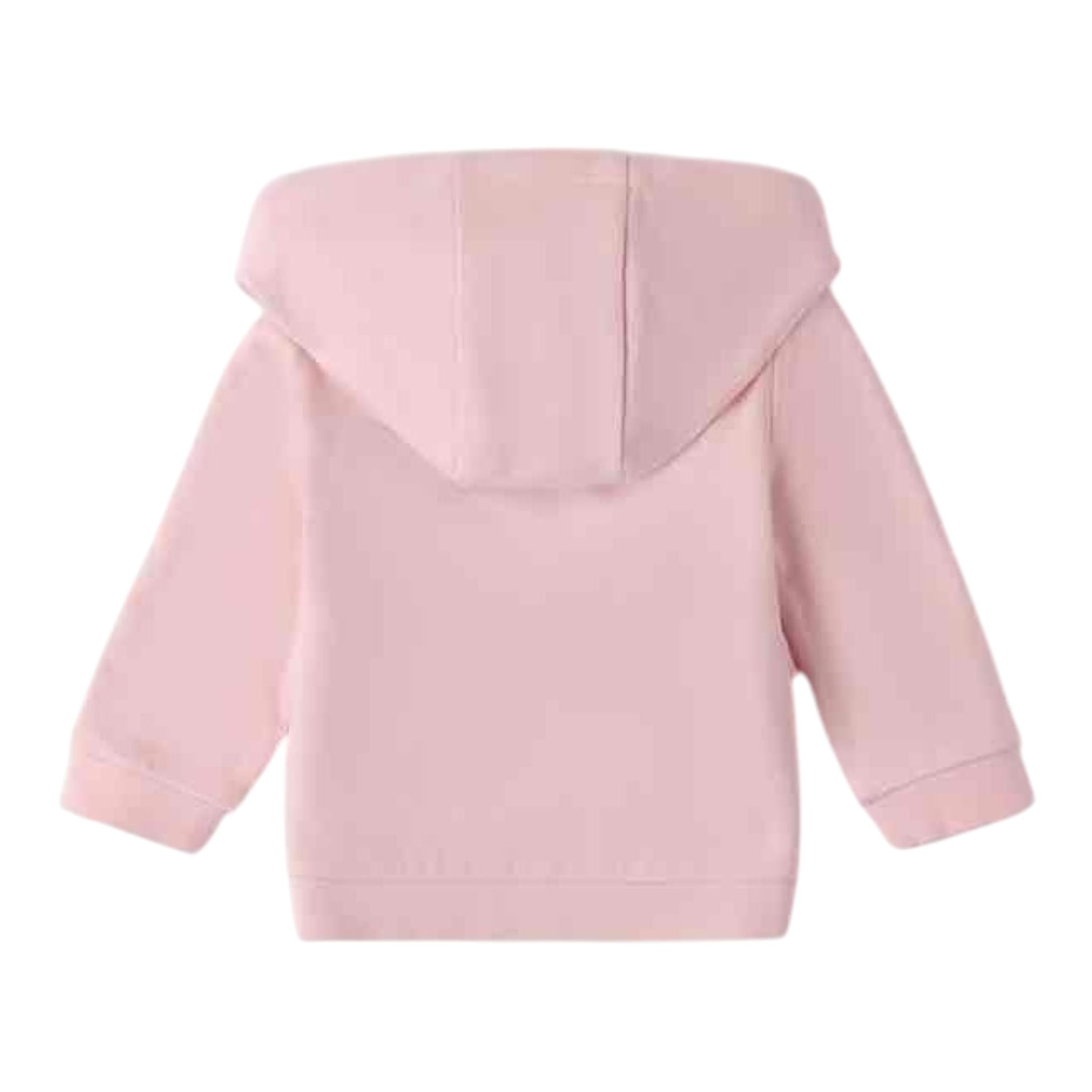 Minibanda Felpa Tinta Unita con Zip E Cappuccio per Neonata 3B707 ROSA MINIBANDA 