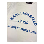 Karl Lagerfeld T-Shirt Girocollo Tinta Unita con Logo per Bambino Z30439J BIANCO KARL LAGERFELD 