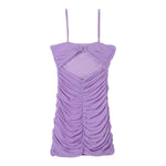 Patrizia Pepe Abito Bretelline Tinta Uita Lilla per Bambina 7A0503 LILLA PATRIZIA PEPE 