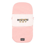 MOSCHINO sacca nanna bicolore con stampa logo Bianco/rosa per Neonata MPE00F BIANCO/ROSA MOSCHINO 