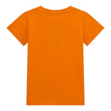 Guess T-Shirt Girocollo Tinta Unita con Stampa per Bambino N5RI25K8HM4 ARANCIONE GUESS 