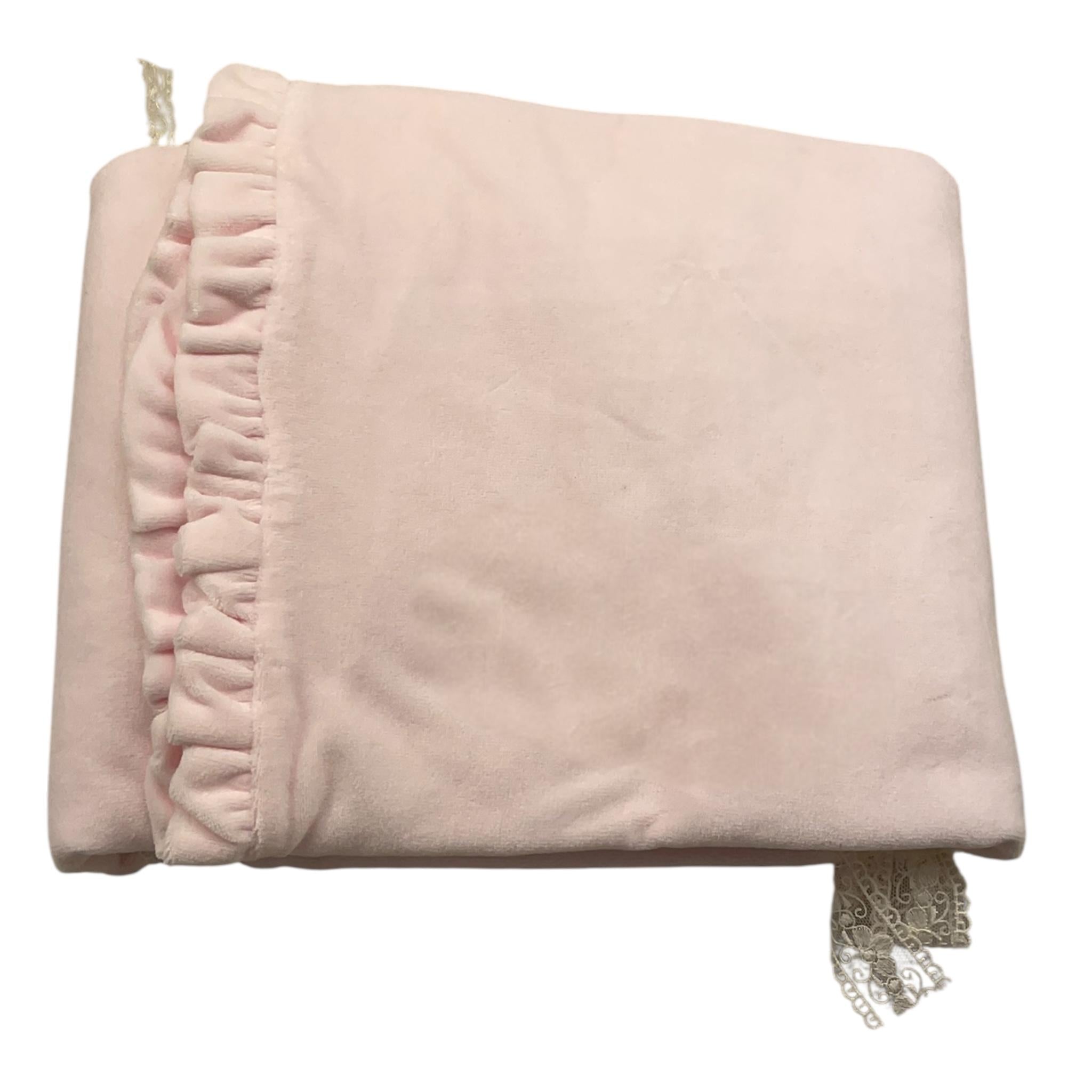 LALALU' coperta tinta unita in ciniglia Rosa per Neonata CPLM ROSA LALALU' 