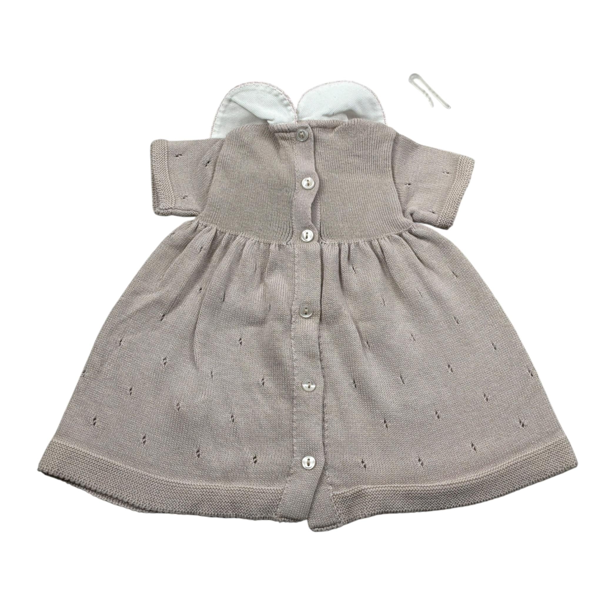 Baby Lord Abito Mezza Manica tinta unita Beige per Neonata TGN BEIGE BABY LORD 