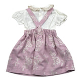 La Stupenderia Completo 2 Pezzi Body-Salopette Bicolore per Neonata TBCT544 BIANCO/ROSA LA STUPENDERIA 