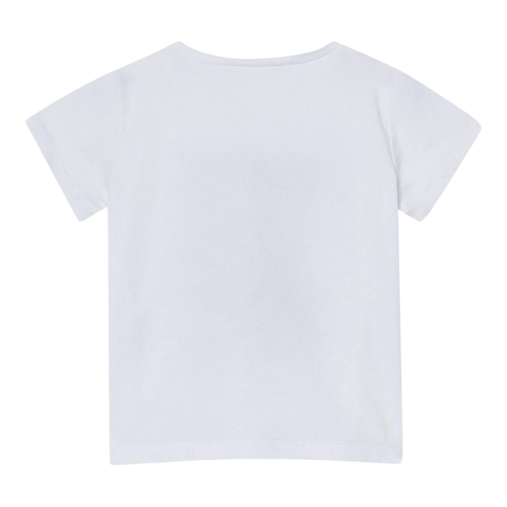 Liu Jo T-Shirt Girocollo tinta unita con Stampa E Brillantini Bianco per Bambina KA5093XXX BIANCO LIU JO 