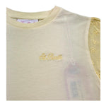 Saint Barth T-Shirt Girocollo Tinta Unita con Logo per Bambina MAISA GIALLO SAINT BARTH 