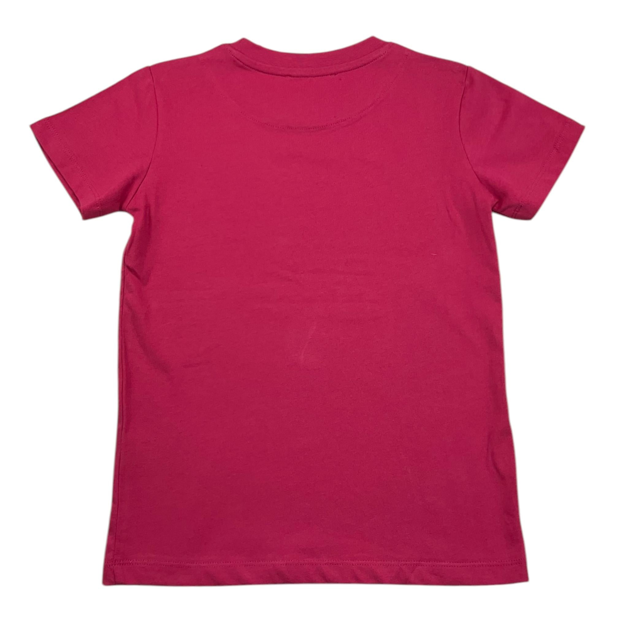 JOHN RICHMOND t-shirt girocollo tinta unita cn stampa in contrasto Fuxia per Bambina RGA25200TS FUXIA JOHN RICHMOND 
