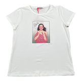 Liu Jo T-Shirt Girocollo tinta unita con Stampa Bianco per Bambina GA4056 BIANCO LIU JO 