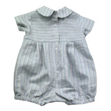 Le Bebe Pagliaccetto Mezza Manica Fantasia A Righe per Neonato LBB5333 AZZURRO LE BEBE 