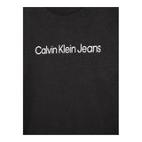 Calvin Klein Einfarbiges T-Shirt mit Rundhalsausschnitt und Print in Schwarz für Jungen