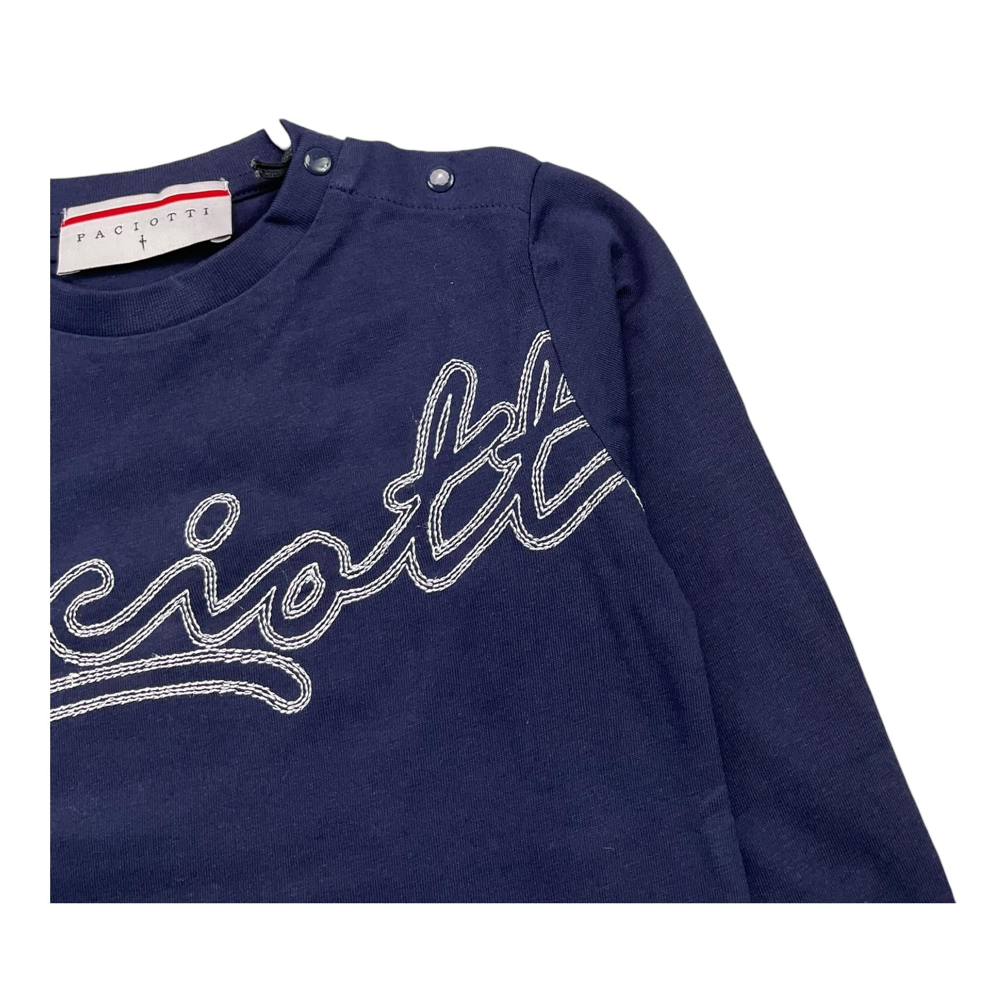 CESARE PACIOTTI shirt girocollo tinta unita con stampa Blu per Neonato TSP5308BX BLU CESARE PACIOTTI 