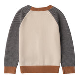 MINI BANDA cardigan tinta unita con maniche in contrasto Panna per Neonato 0A108N PANNA MINI BANDA 