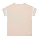 Guess T-Shirt Girocollo Tinta Unita con Stampa per Bambina K5RI12K6YW4XXJ ROSA GUESS 