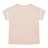 Guess T-Shirt Girocollo Tinta Unita con Stampa per Bambina K5RI12K6YW4XXJ ROSA GUESS 